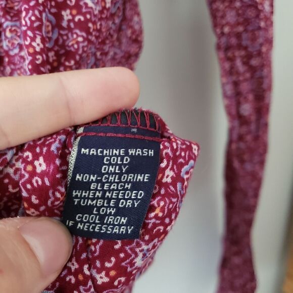 American Eagle Outfitters Button Down Bohemian Top Purple XS - Picture 3 of 6